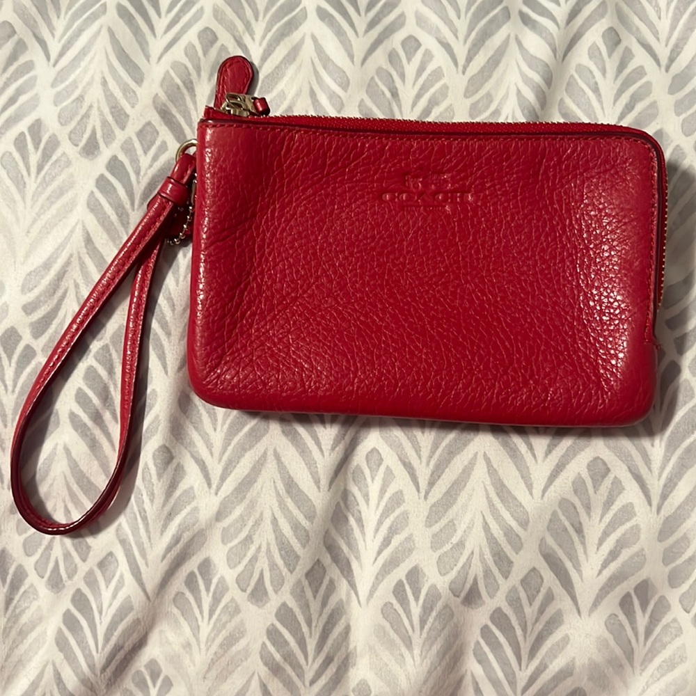 Coach Red Wristlet